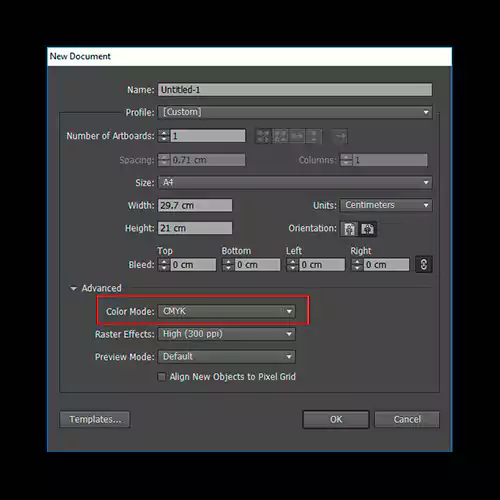 تبدیل RGB به CMYK در Illustrator