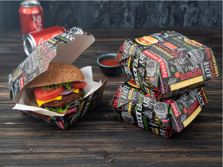 چاپ جعبه فست فود چاپ جعبه همبرگر